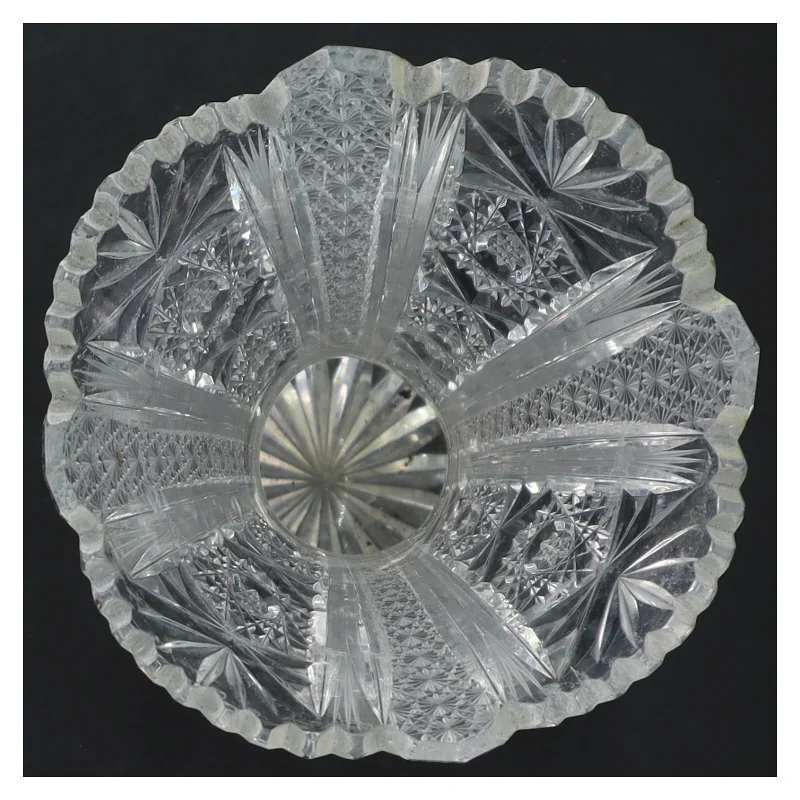 Glasvase med mønster (str. 12x18 cm)