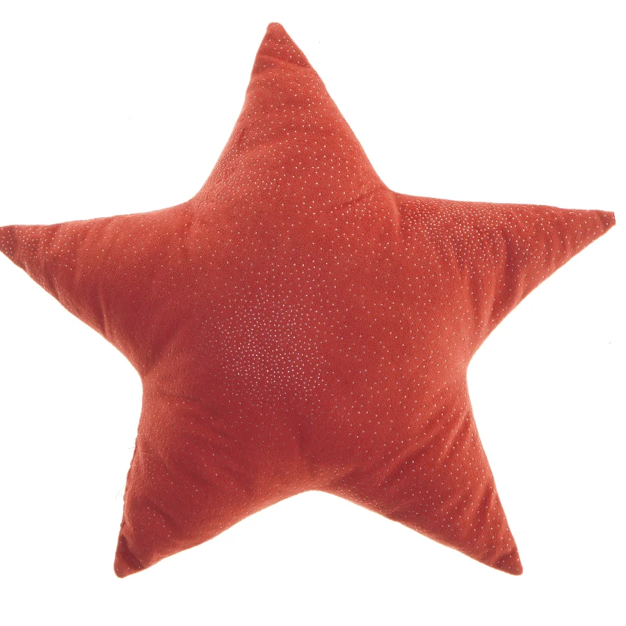 Stjerneformet pude med nissemotiv (str. 44x44 cm)