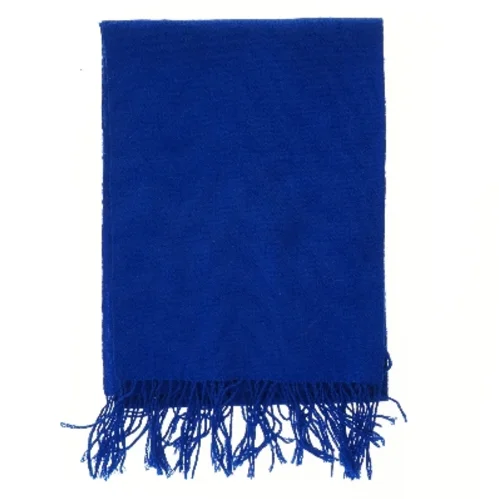 Nyt Blåt tørklæde med frynser (str. 140x25 cm)