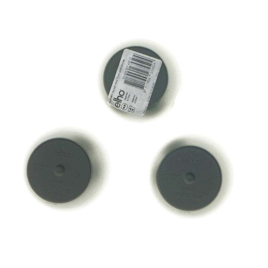 Nyt Sæt af 3 urtepotter fra elho (str. 3 stk Ø 7 cm længde 6 cm)