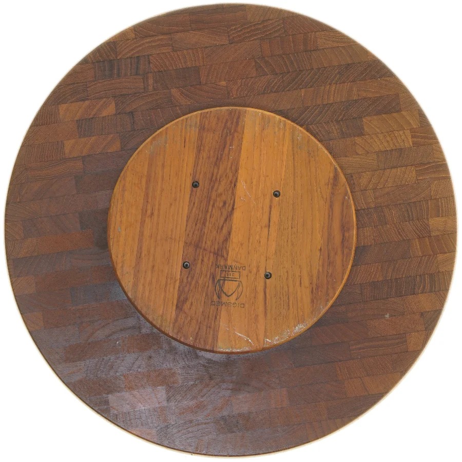 Rund drejebakke i træ fra Digsmed (str. Ø 37 cm)