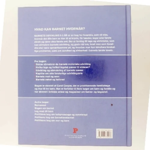 Politikens bog om barnets udvikling 0-3 år af Carol Cooper (Bog)