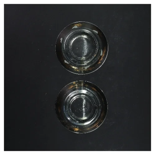 To glas lysestagerfra holmegaard (str. Ø 11 cm)