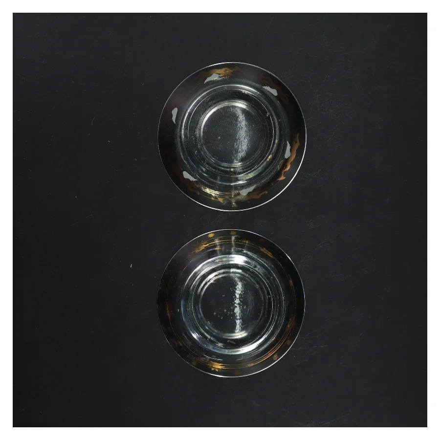 To glas lysestagerfra holmegaard (str. Ø 11 cm)