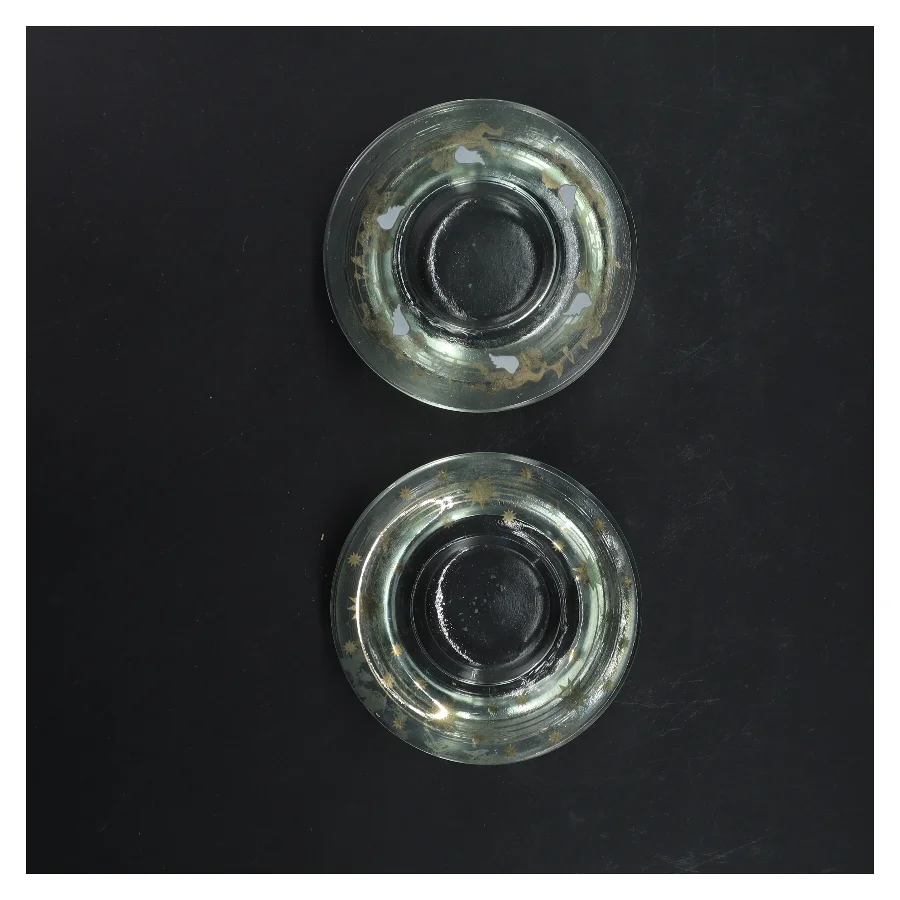 To glas lysestagerfra holmegaard (str. Ø 11 cm)