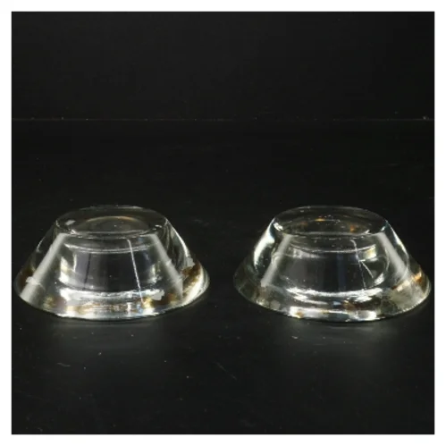 To glas lysestagerfra holmegaard (str. Ø 11 cm)