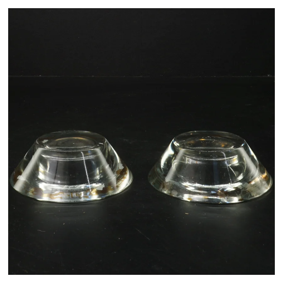 To glas lysestagerfra holmegaard (str. Ø 11 cm)