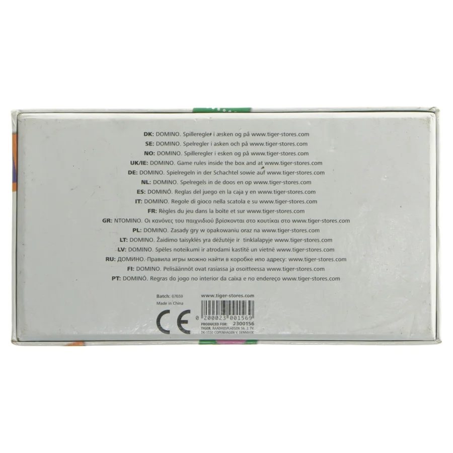 Domino spil med farvede figurer fra Flying Tiger (str. 18x10 cm)