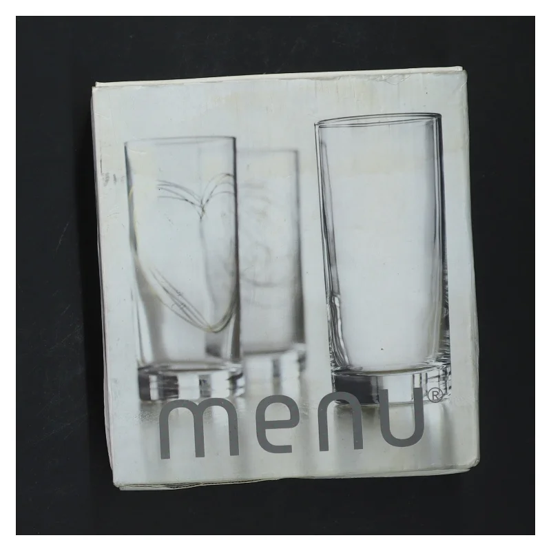 To drikkeglas med design fra Menu (str. 13,5 cm)