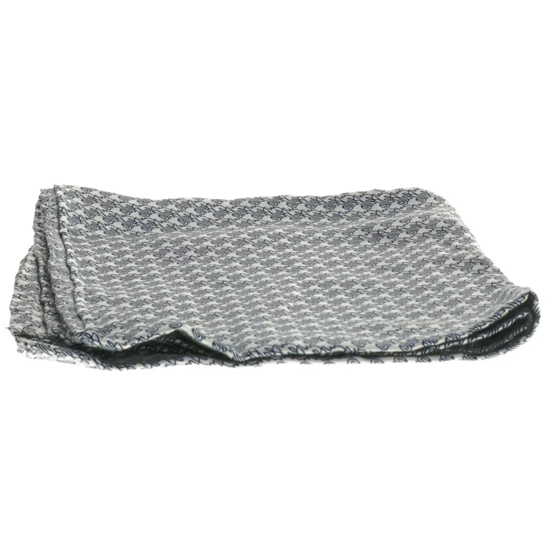 Blåt mønstret tørklæde (str. 67x152 cm)