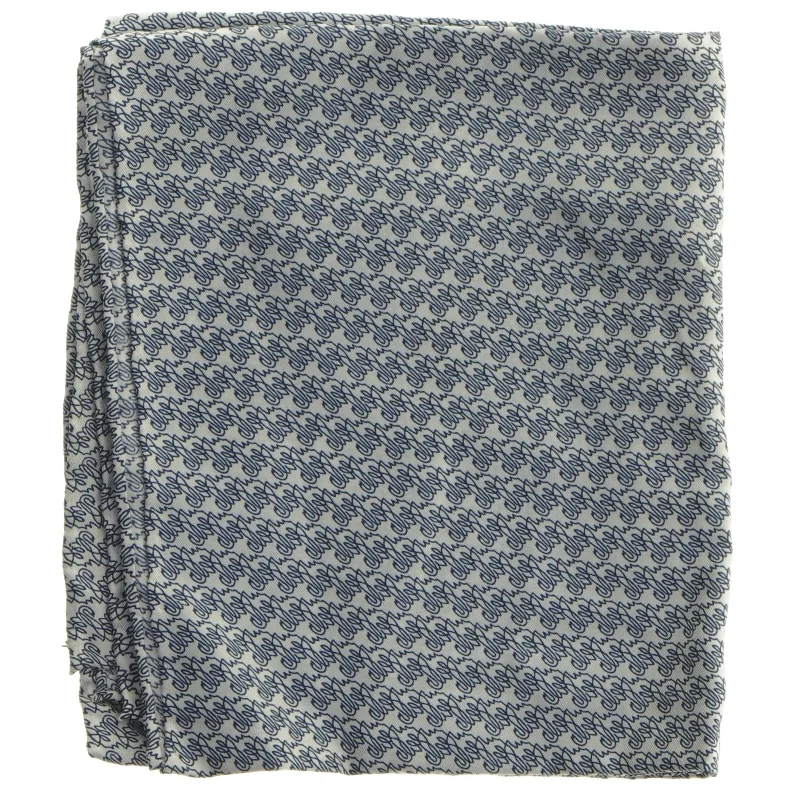 Blåt mønstret tørklæde (str. 67x152 cm)