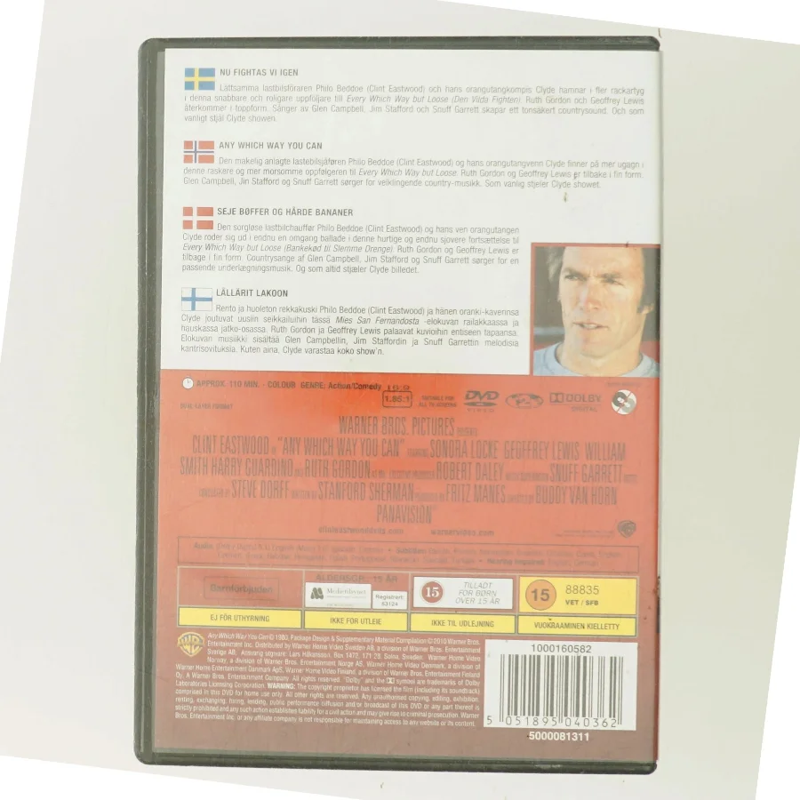 Any Which Way You Can med Clint Eastwood (DVD)