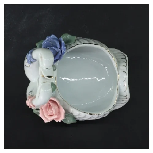 Porcelænsskål med svaneform (str. 12 cm)