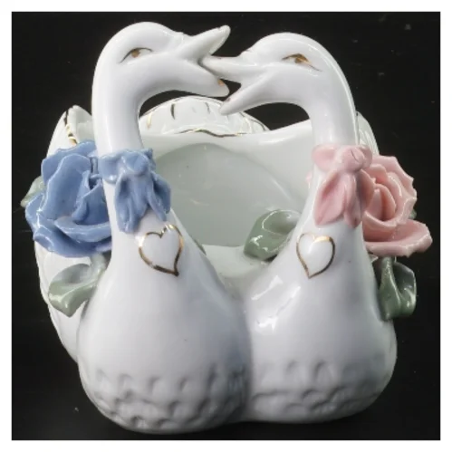 Porcelænsskål med svaneform (str. 12 cm)