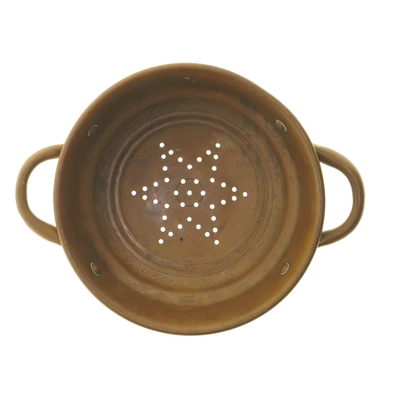 Gammel Kobbersigte med håndtag (str. Ø 21 cm)