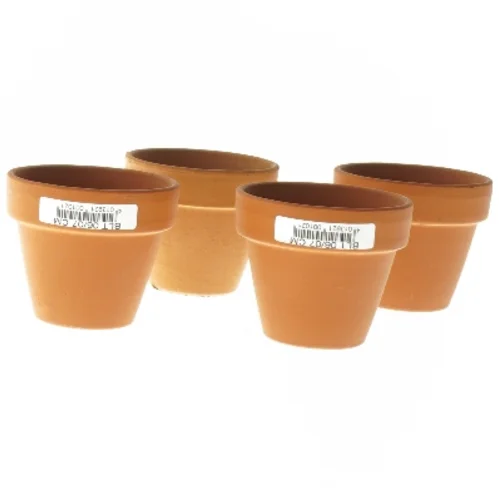 Små nye lerpotter (str. 4 stk Ø 7 cm)
