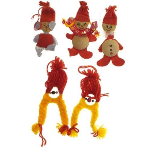 Små julenisset med figurer (str. 19-22 cm)