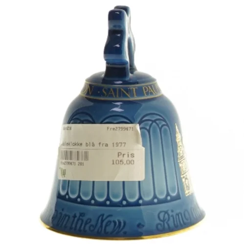 Porcelæns juleklokke fra Bing Og Grøndal (str. 13 cm)