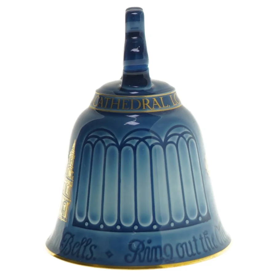 Porcelæns juleklokke fra Bing Og Grøndal (str. 13 cm)