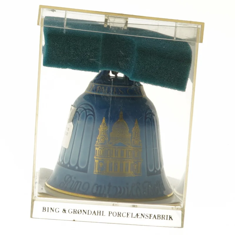 Porcelæns juleklokke fra Bing Og Grøndal (str. 13 cm)
