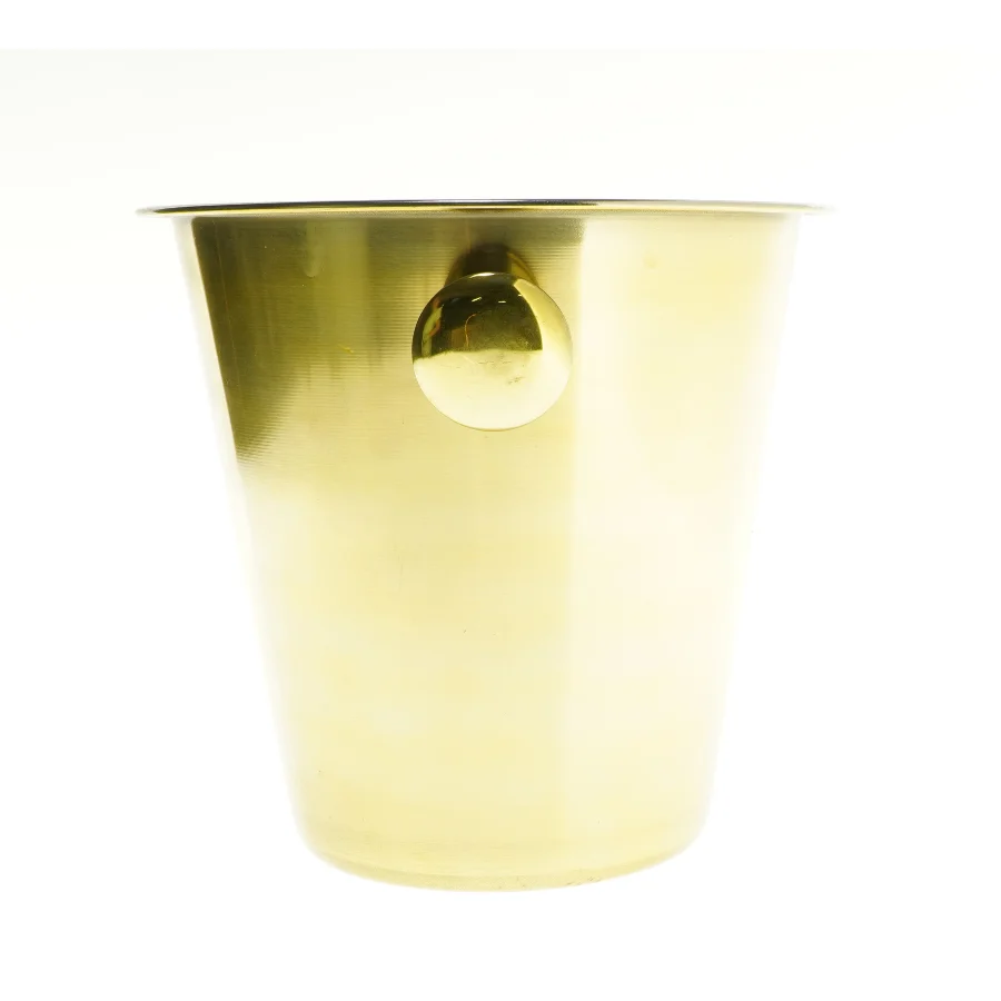 Champagnespand/vinkøler i messing-farve (str. 21 cm)