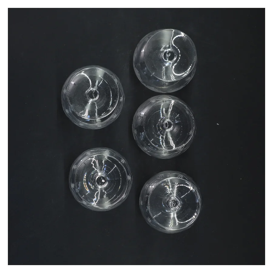 Sæt med 5 krystalglas, 9 cm (str. 5 styk, 9 cm)fra Wien antik 