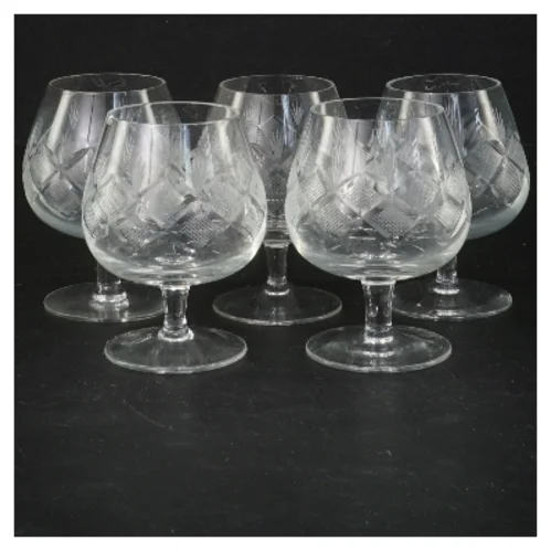 Sæt med 5 krystalglas, 9 cm (str. 5 styk, 9 cm)
