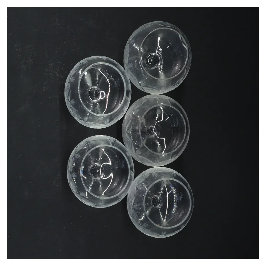 Sæt med 5 krystalglas, 9 cm (str. 5 styk, 9 cm)fra Wien antik 