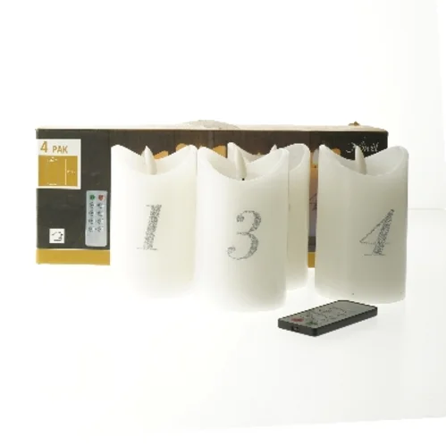 Nye LED adventslys med fjernbetjening fra Nowel (str. 12,5 cm)