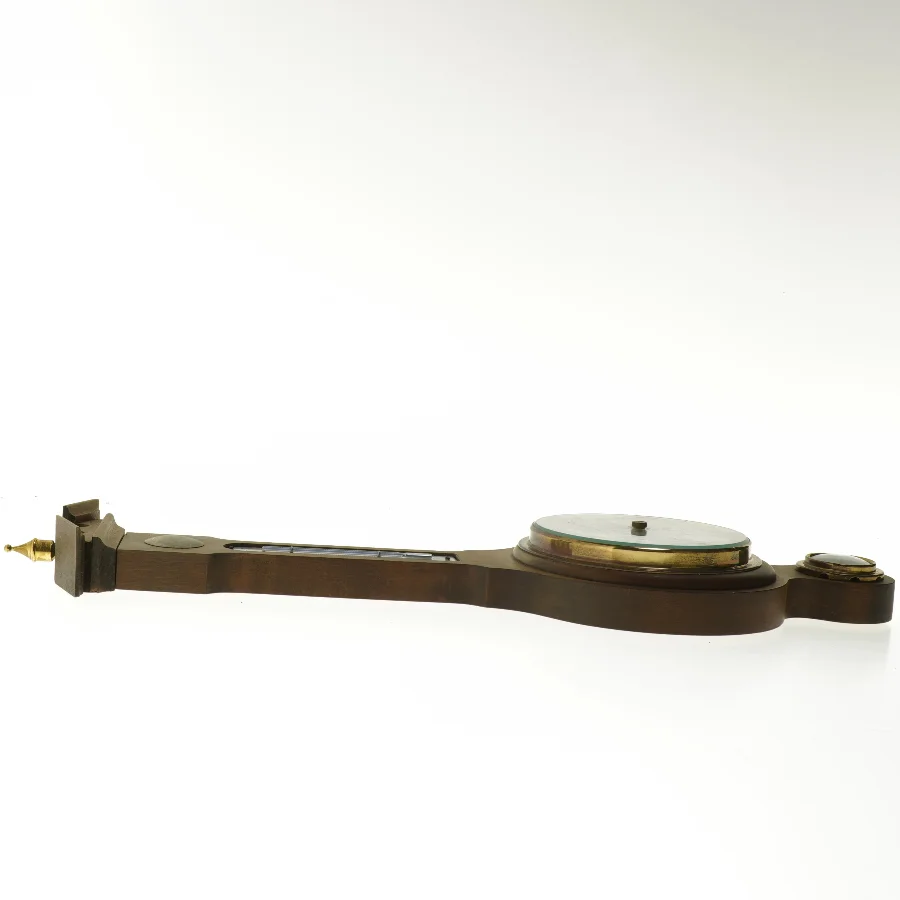 Gammelt Vægbarometer og termometer (str. 54 cm)