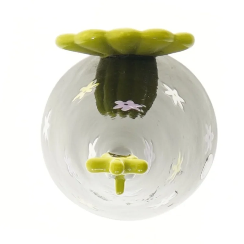 Keramisk figur med blomsterdesign (str. 20 cm)