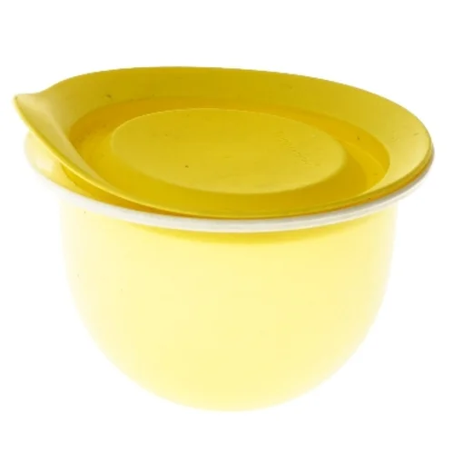 Ny Gul Tupperware skål (str. 13,5x9 cm)