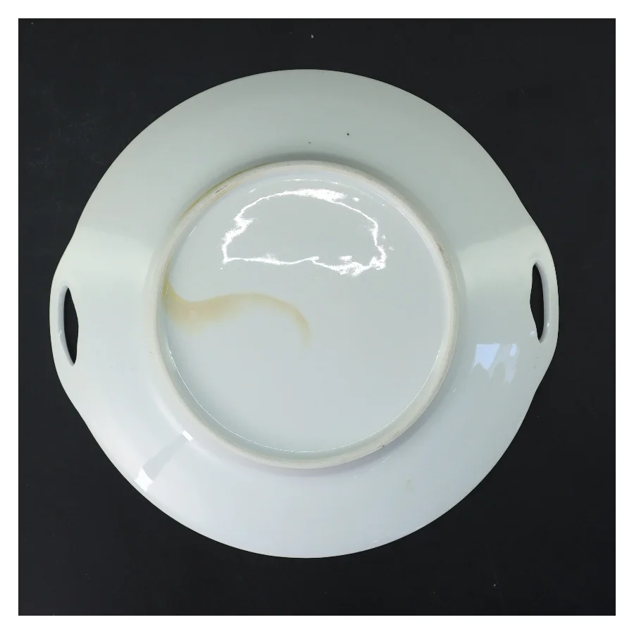 Porcelænsfad med rosemotiv (str. Ø 24 cm)