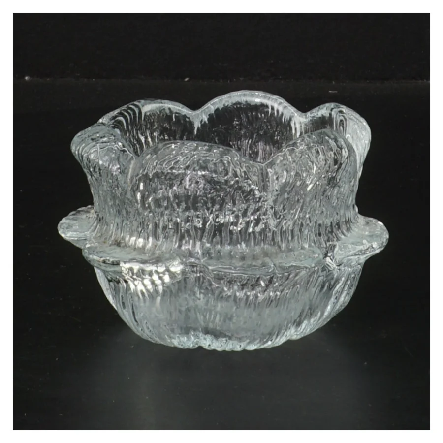 Glas lysestage fra holmegaard (str. Ø 8,5 cm)