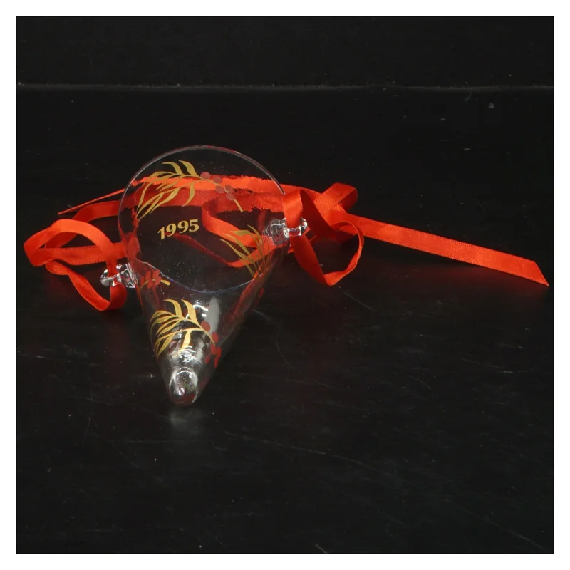 Årets Kræmmerhus 1995 med rødt bånd fra Royal Copenhagen (str. 11x6 cm)