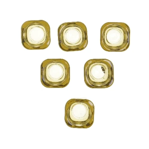 Sæt med 6 glaslysestager (str. 6 stk 5,5x5 cm)