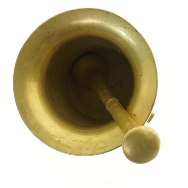 Morter og støder i messing (str. Ø 11 cm)