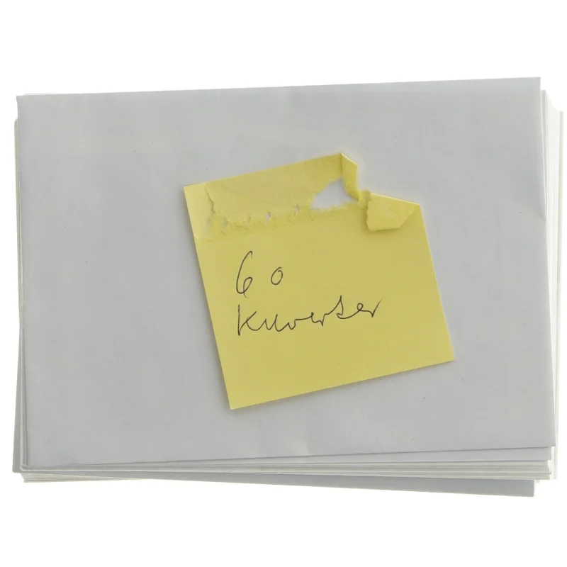 Pakke med 60 konvolutter (str. 60 stk 16x11,5 cm)