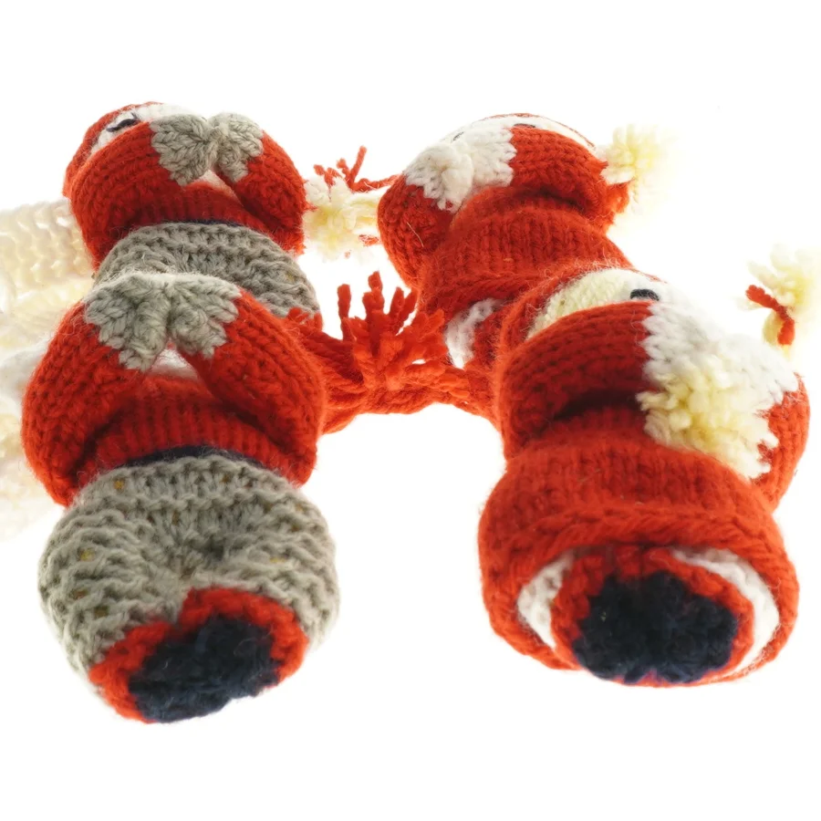 Strikkede nissefigurer, 4 styk (str. 4 styk, 15 cm)