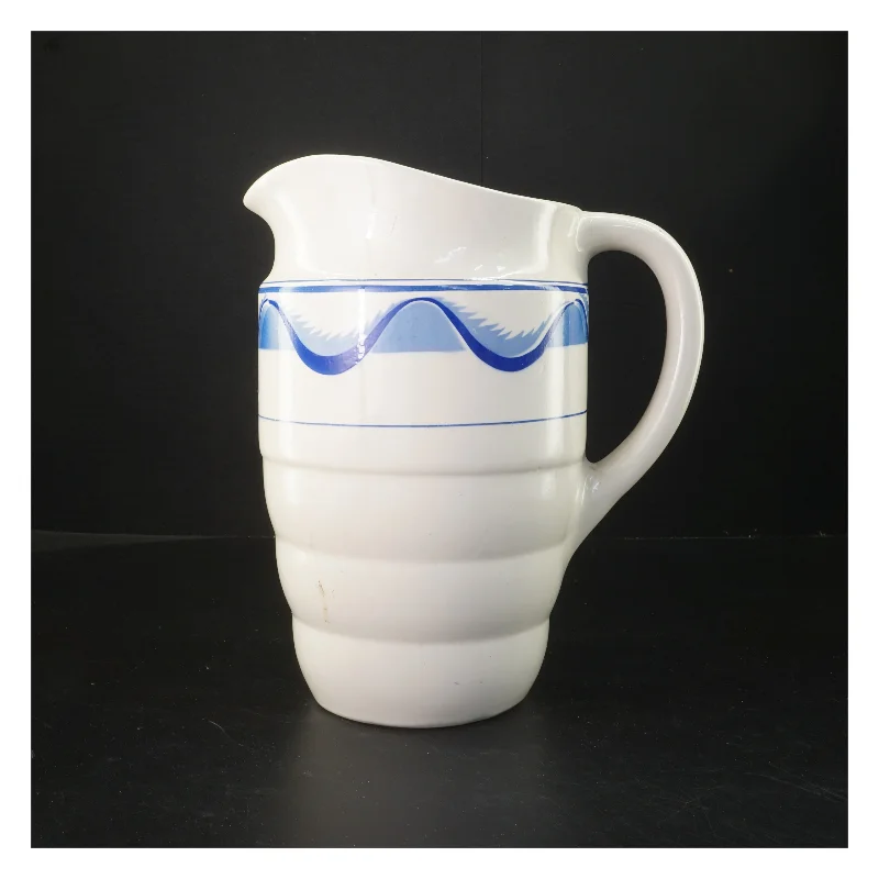 Gammel Keramikkande med blåt mønster (str. 27x16 cm)