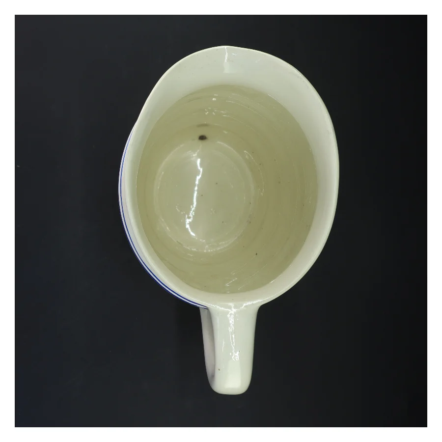 Gammel Keramikkande med blåt mønster (str. 27x16 cm)