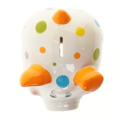 Ny Sparegris med prikker (str. Ø 17 cm)