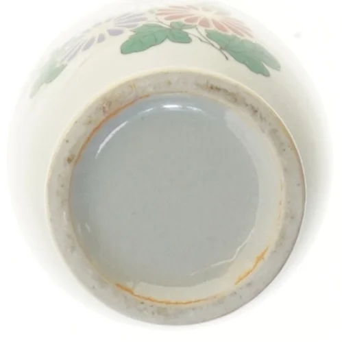 Dekoreret vase med blomstermotiv (str. 19 cm)