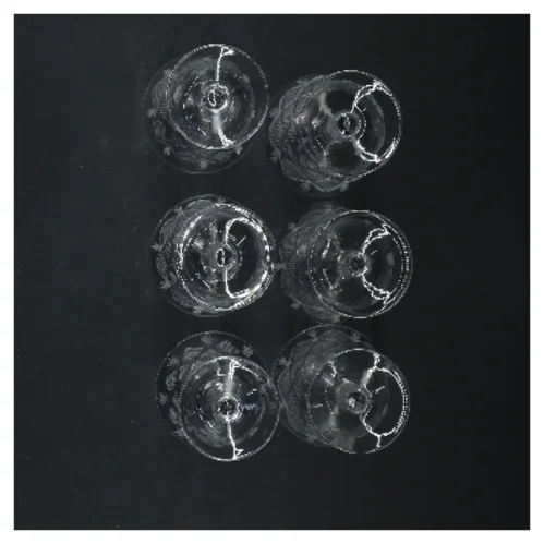 Sæt af 6 krystalglas (str. 6 styk, 10 cm)