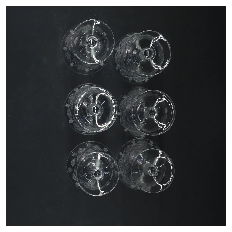 Sæt af 6 krystalglas (str. 6 styk, 10 cm)