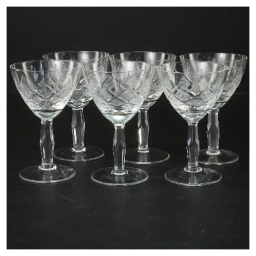 Sæt af 6 krystalglas (str. 6 styk, 10 cm)