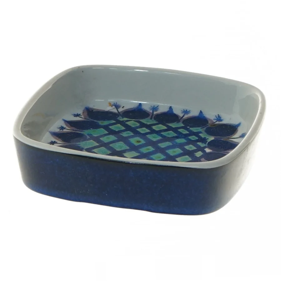 Keramisk fad med mønster fra Royal Copenhagen (str. 11x11 cm)