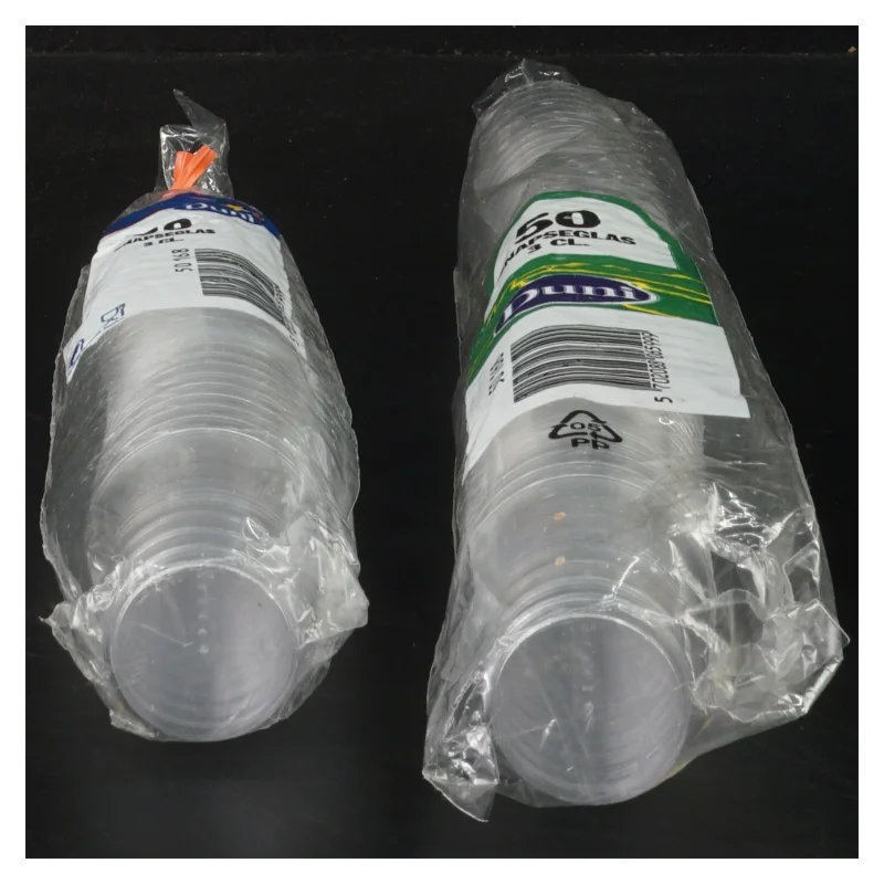 2 Pakker med 2 x 50 plast snaps glas fra Duni