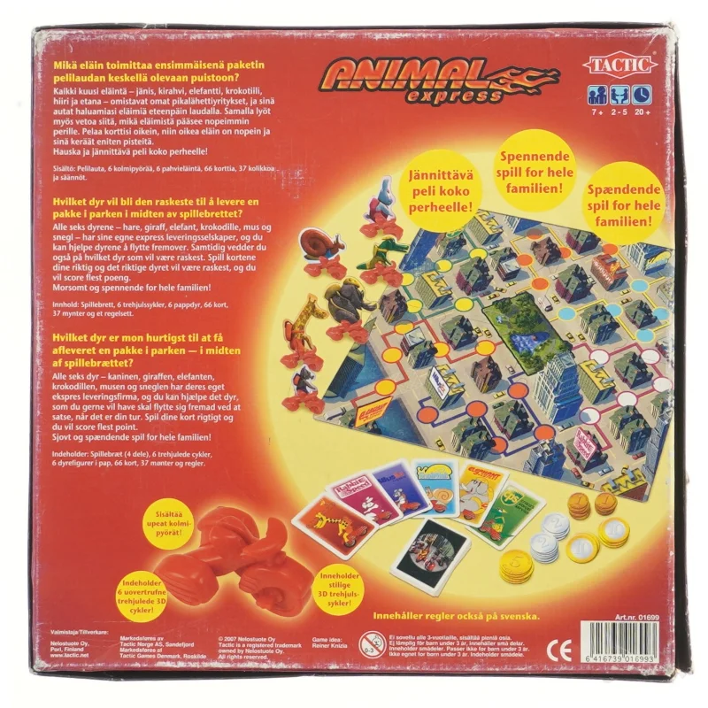 Animal Express brætspil fra Tactic (str. 25x25 cm)