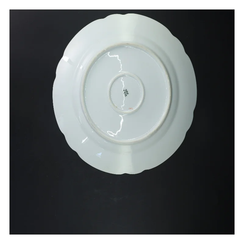 Porcelænsfad med blomstermønster fra KPM (str. Ø 30 cm)